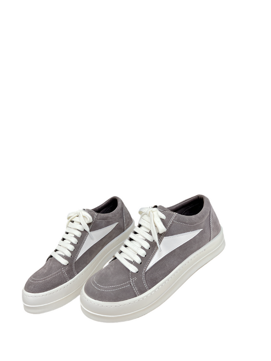 Rick Owens Low-Top Sneakers - Grey Suede - Phantom Kicks