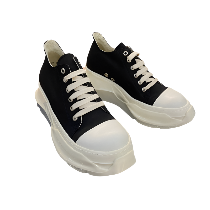 Rick Owens Low-Top Sneakers - Black and White - Phantom Kicks