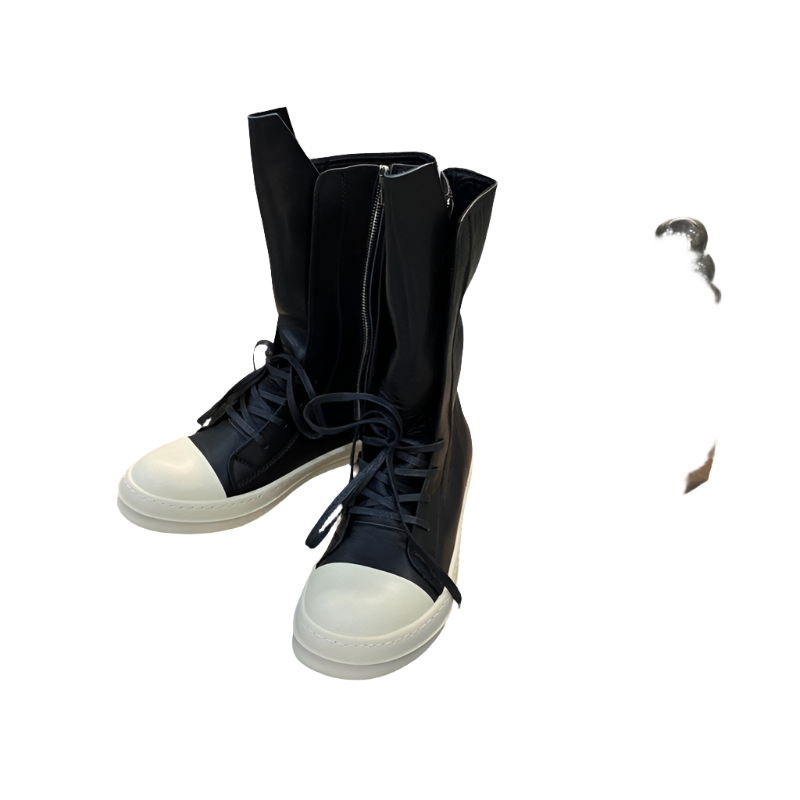 High-Top Leather Combat Boots - Phantom Kicks