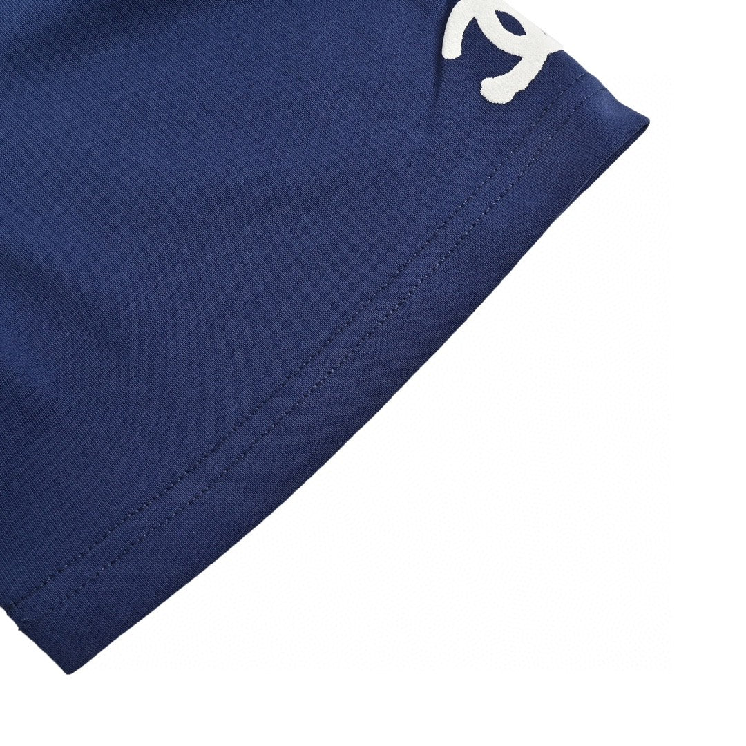 Chanel Logo T-Shirt (Navy Blue) - Phantom Kicks