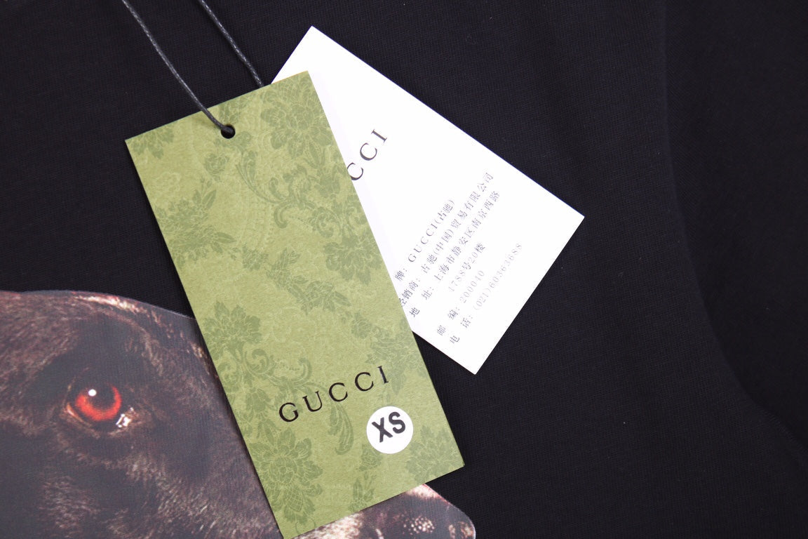 Gucci Dog Print T-Shirt in Black - Phantom Kicks