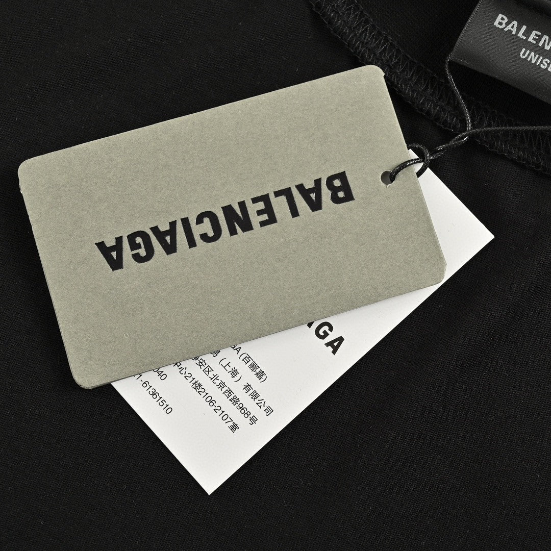 Balenciaga Reflective Logo Black T-Shirt - Phantom Kicks