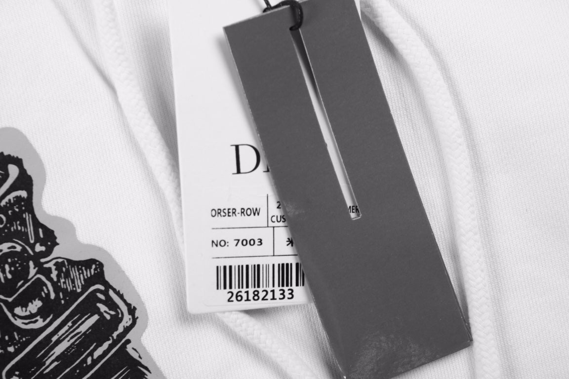 Dior White Hoodie with Bag Design - Phantom Kicks
