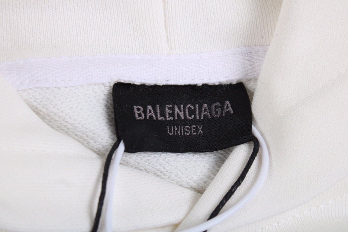 Balenciaga White Logo Hoodie - Phantom Kicks