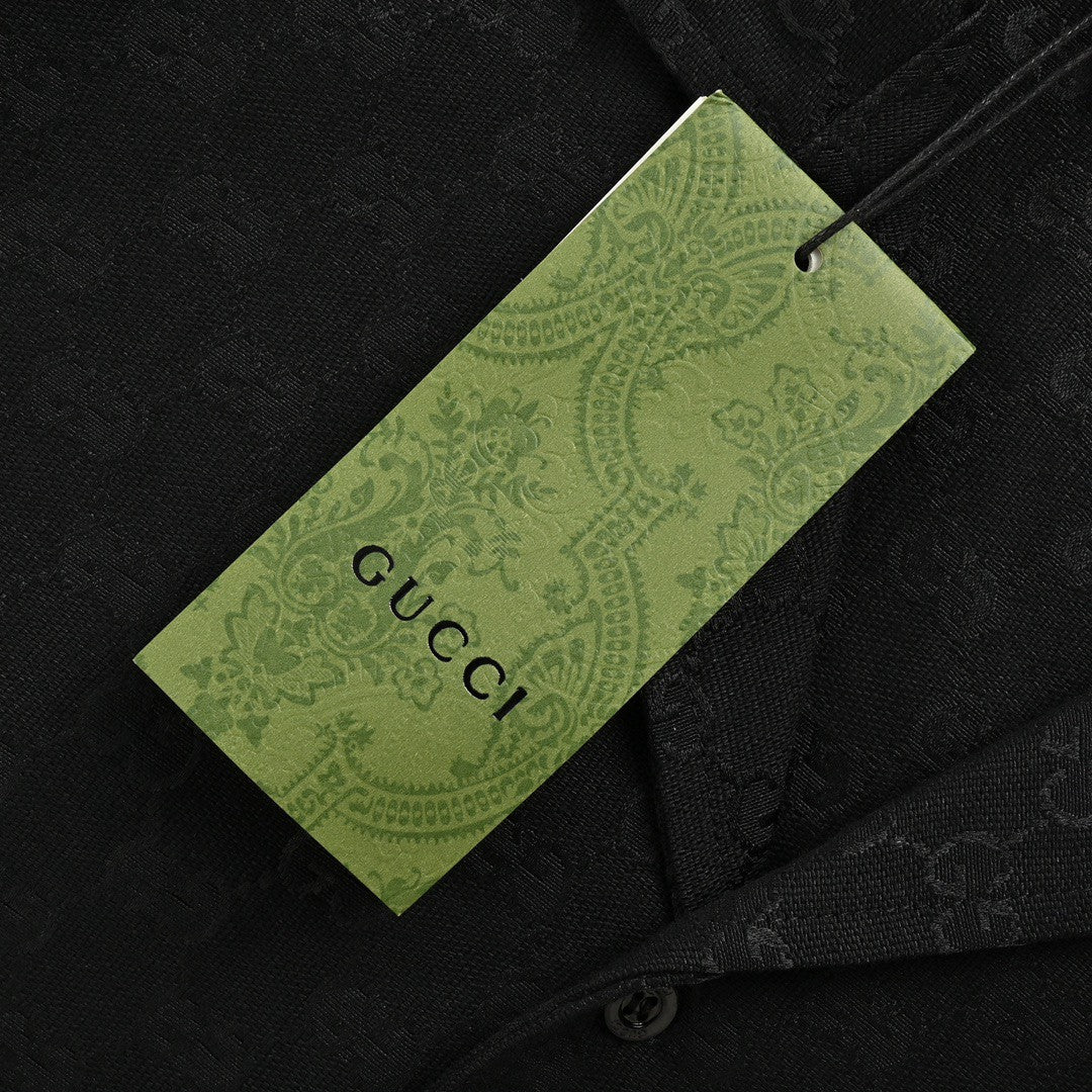 Gucci GG Monogram Black Short Sleeve Shirt - Phantom Kicks