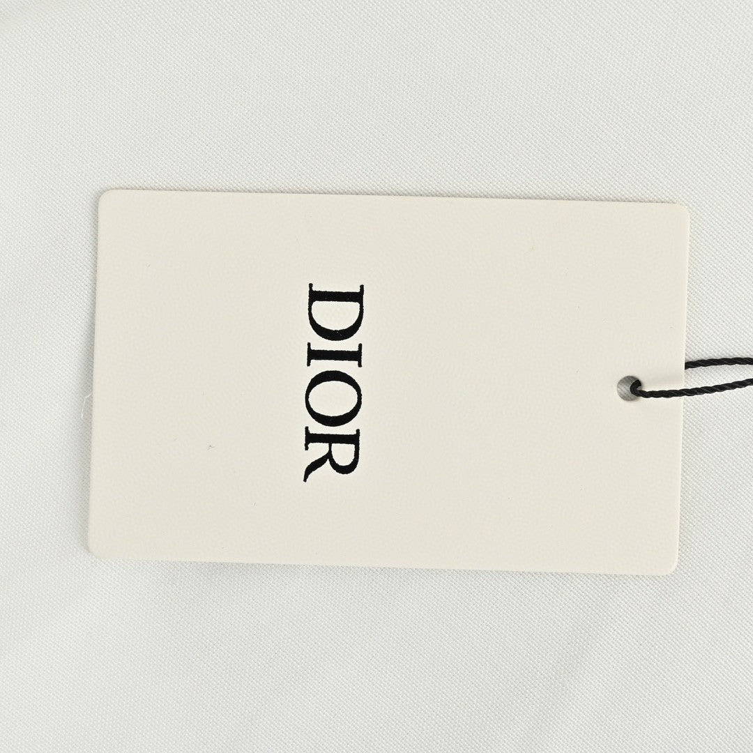 Dior Short Sleeve Button-Up Shirt (White) - Phantom Kicks