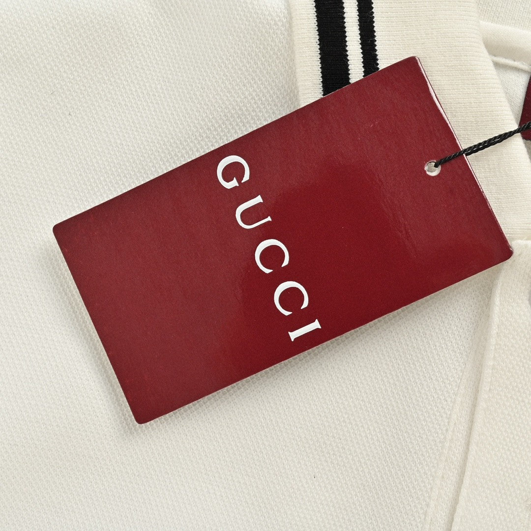 Gucci Striped Logo Polo Shirt (White) - Phantom Kicks