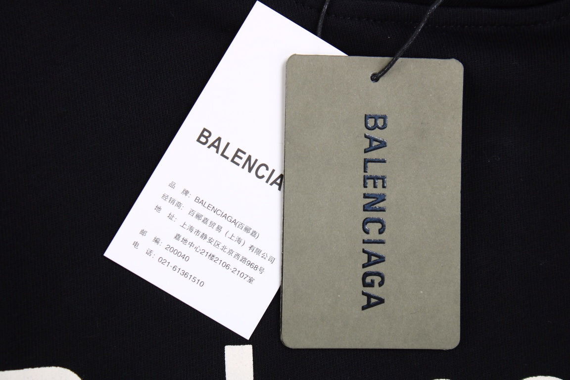 BALENCIAGA PARIS TEAM HOODIE BLACK - Phantom Kicks