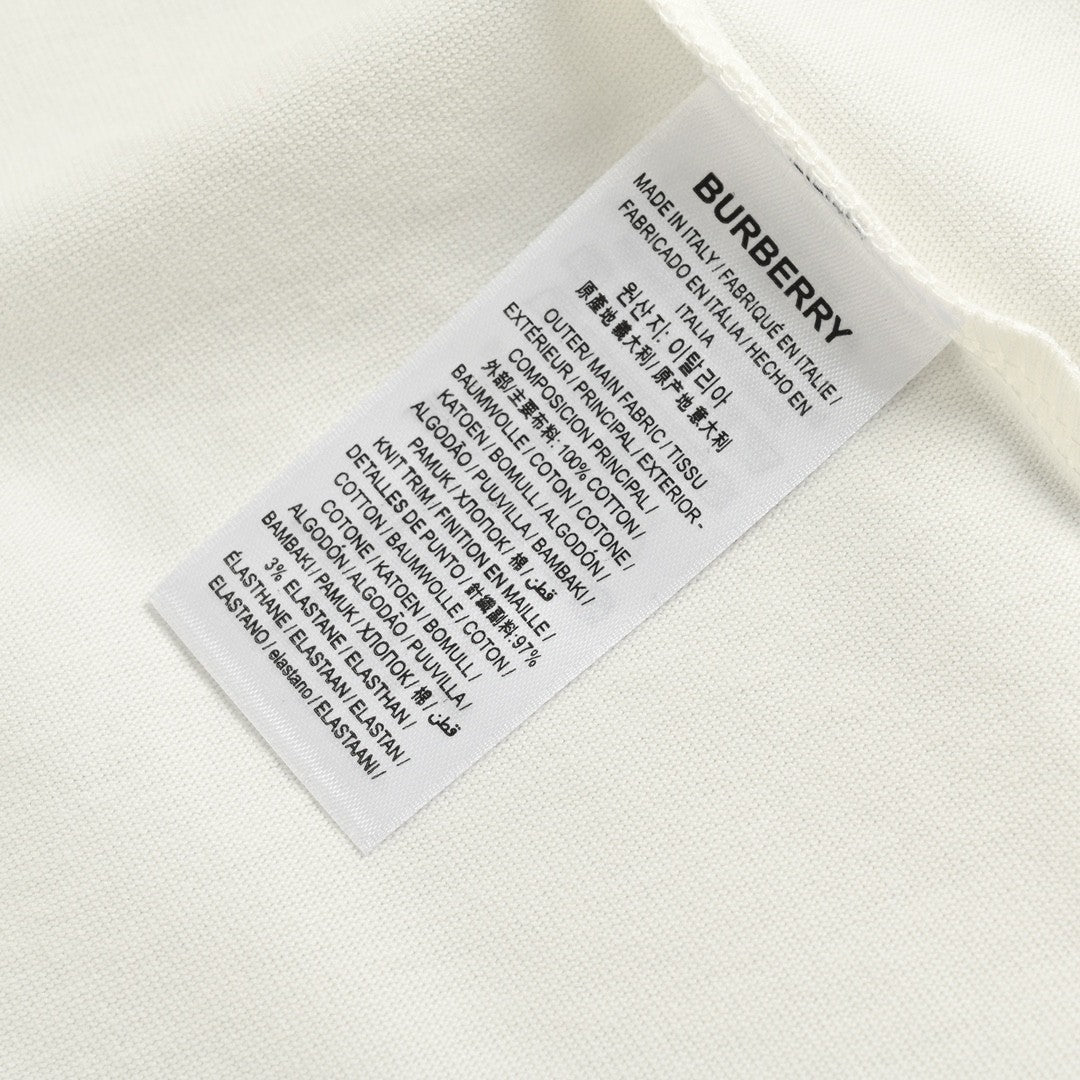 Burberry T-Shirt - White with Graphic Design - Phantom Kicks