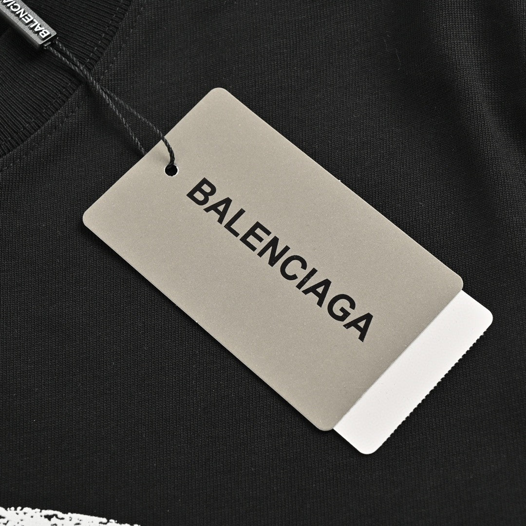 Balenciaga T-Shirt - Distressed Logo - Phantom Kicks