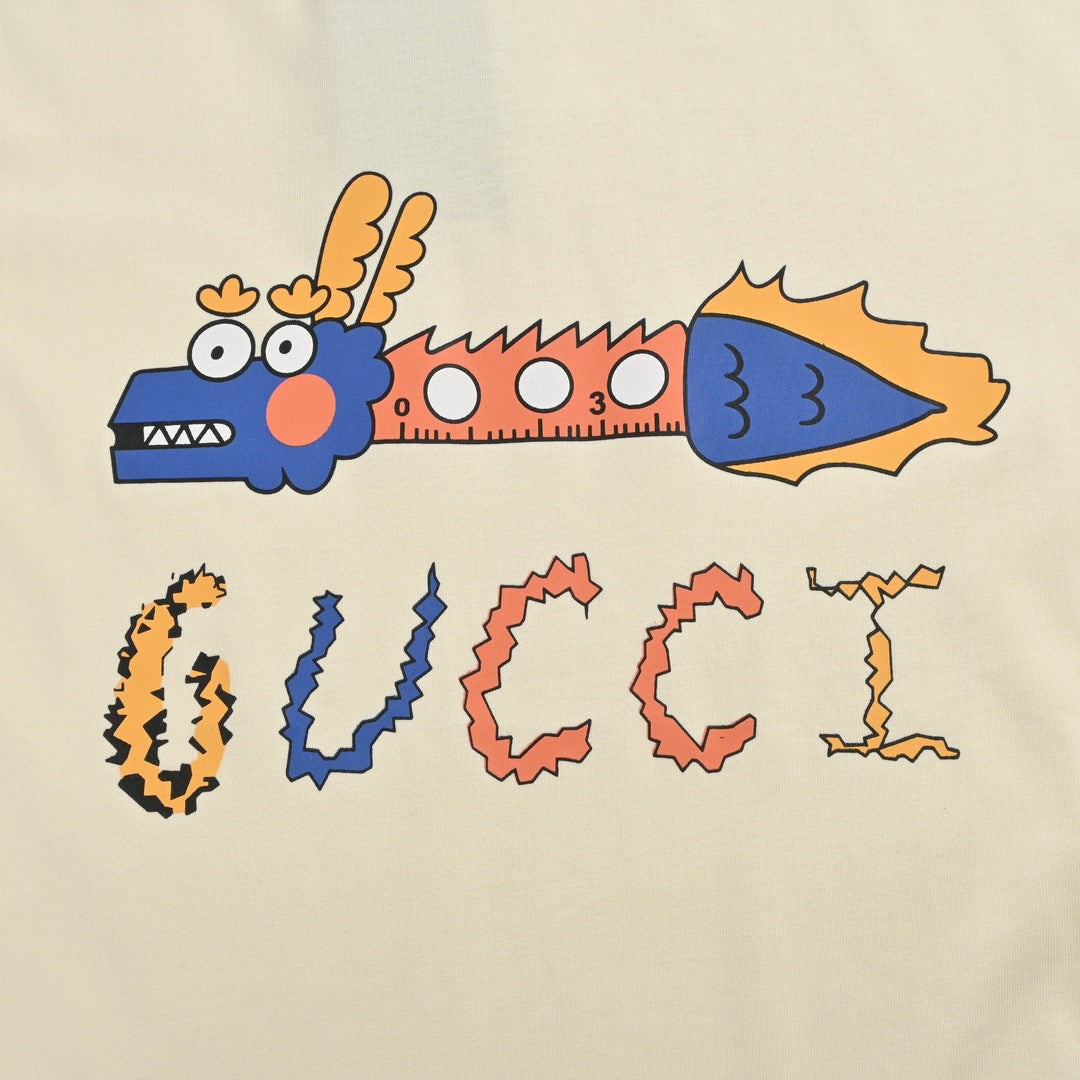 Gucci White T-Shirt with Dragon Graphic - Phantom Kicks