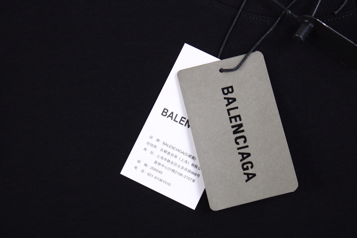 BALENCIAGA LOGO T-SHIRT BLACK - Phantom Kicks