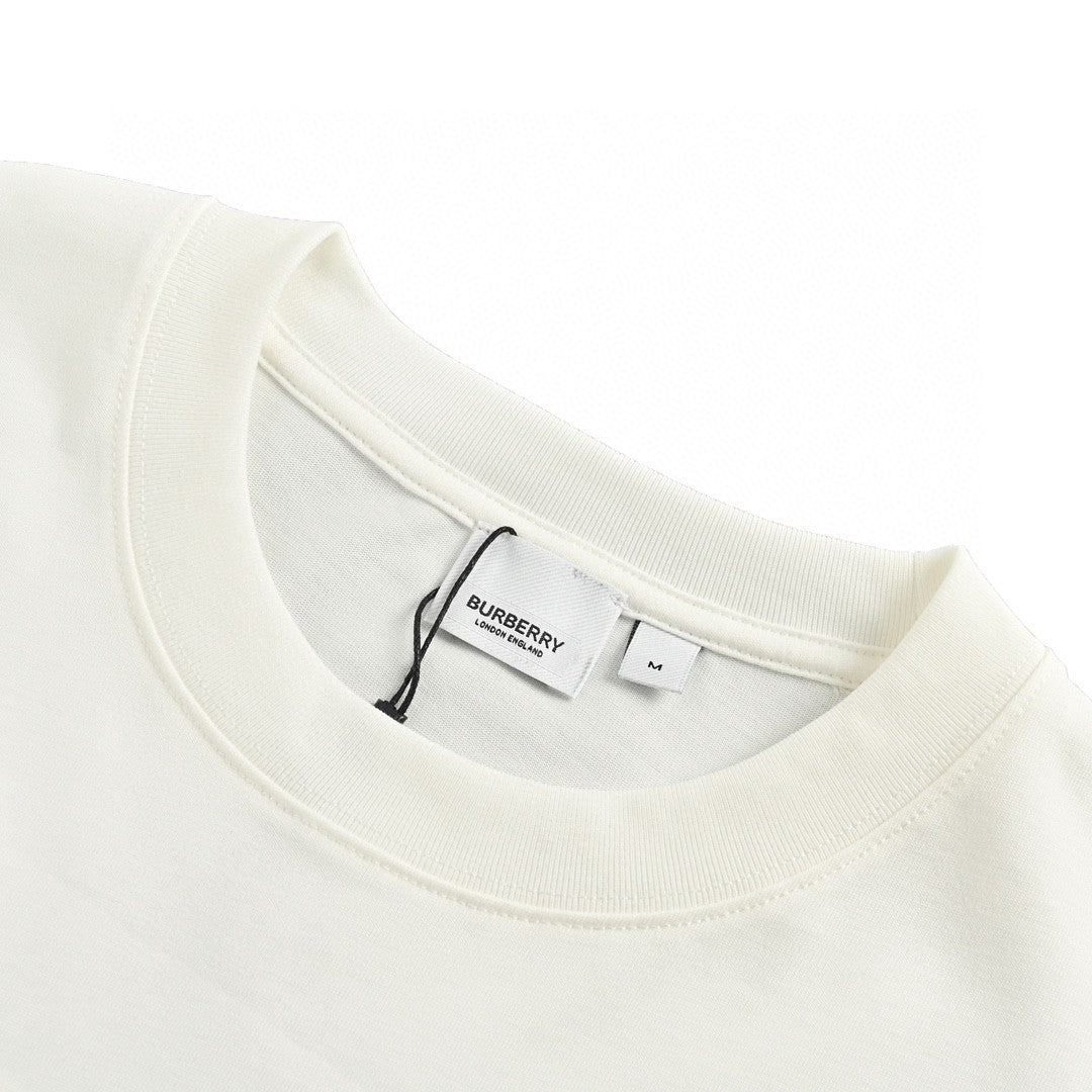 Burberry T-Shirt - White with Graphic Design - Phantom Kicks