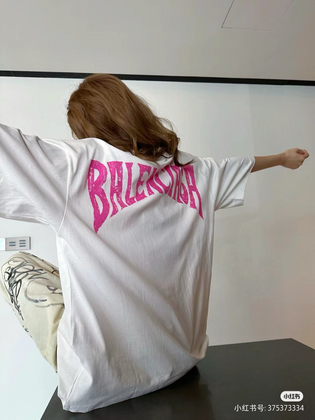 Balenciaga White T-Shirt with Paris Graphic - Phantom Kicks