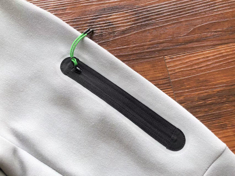 NIKE TECH FLEECE HOODIE x GREY/BLACK/GREEN - Phantom Kicks