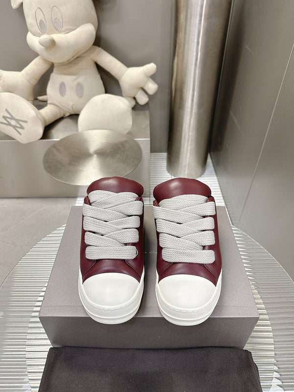 Rick Owens Burgundy Low-Top Sneakers - Phantom Kicks
