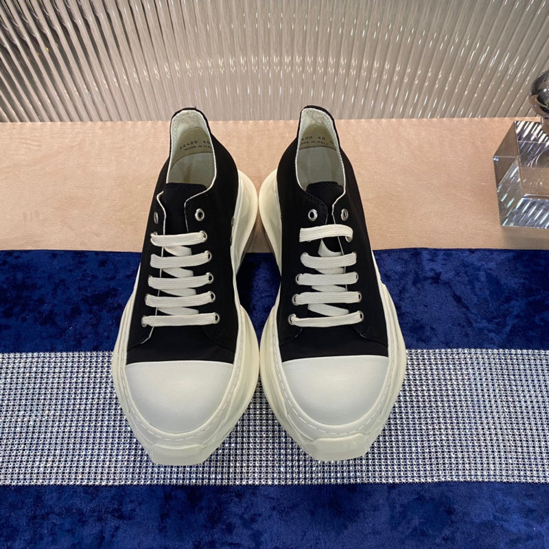 Rick Owens Low-Top Sneakers - Black and White - Phantom Kicks