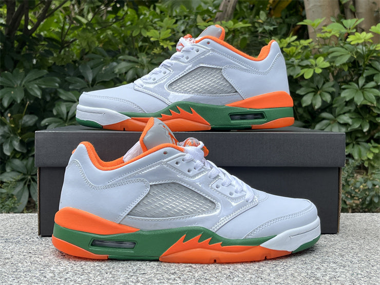 JORDAN 5 Low White/Orange/Green - Phantom Kicks