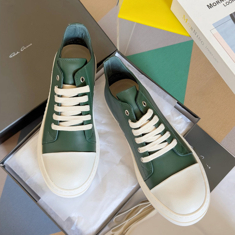 Rick Owens dark green Low-Top Sneakers - Phantom Kicks