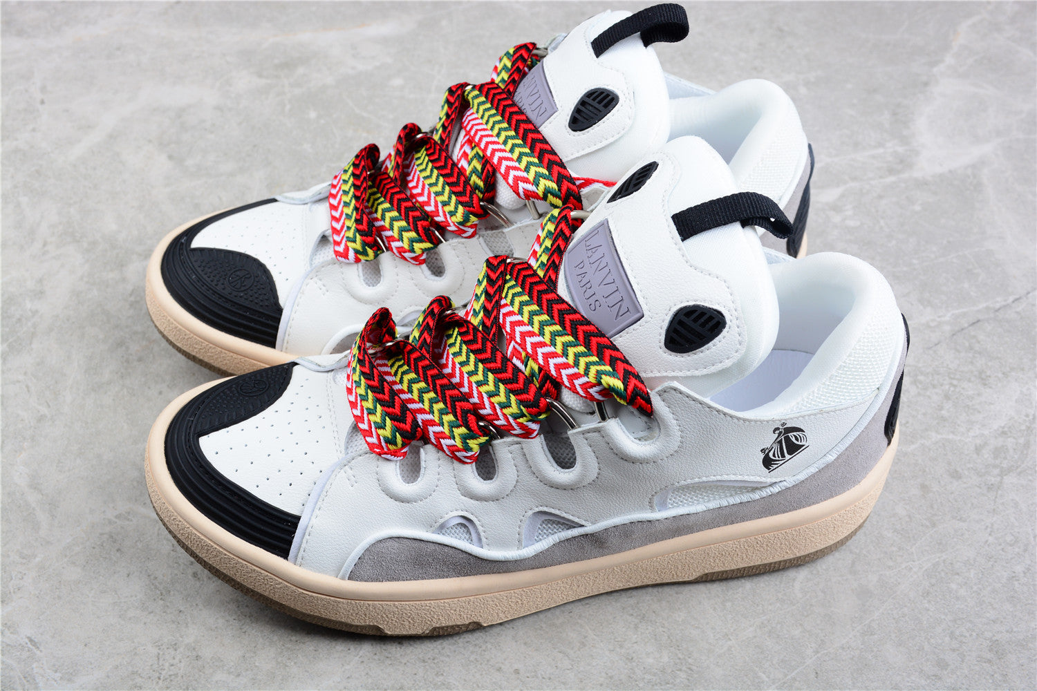 Lanvin White and Grey Sneakers - Phantom Kicks