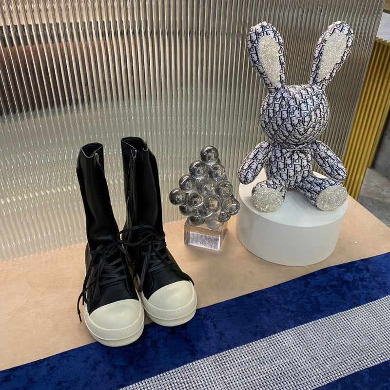 High-Top Leather Combat Boots - Phantom Kicks