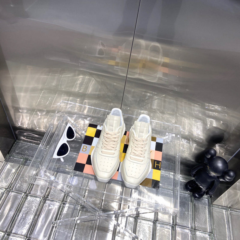 Rick Owens Cream Low-Top Sneakers - Phantom Kicks