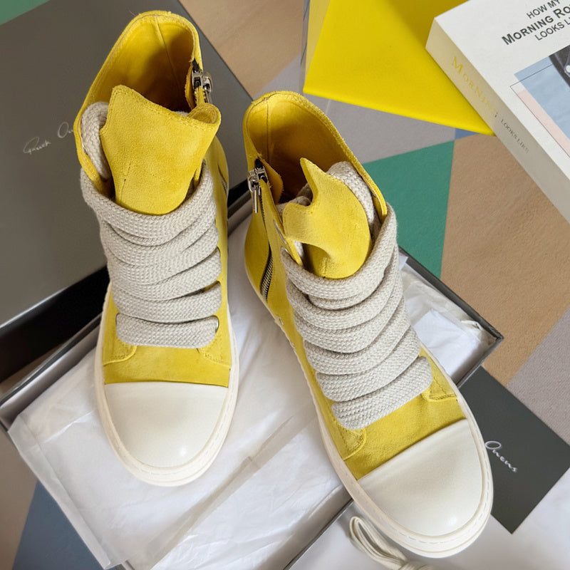 Rick Owens Yellow High-Top Sneakers - Phantom Kicks