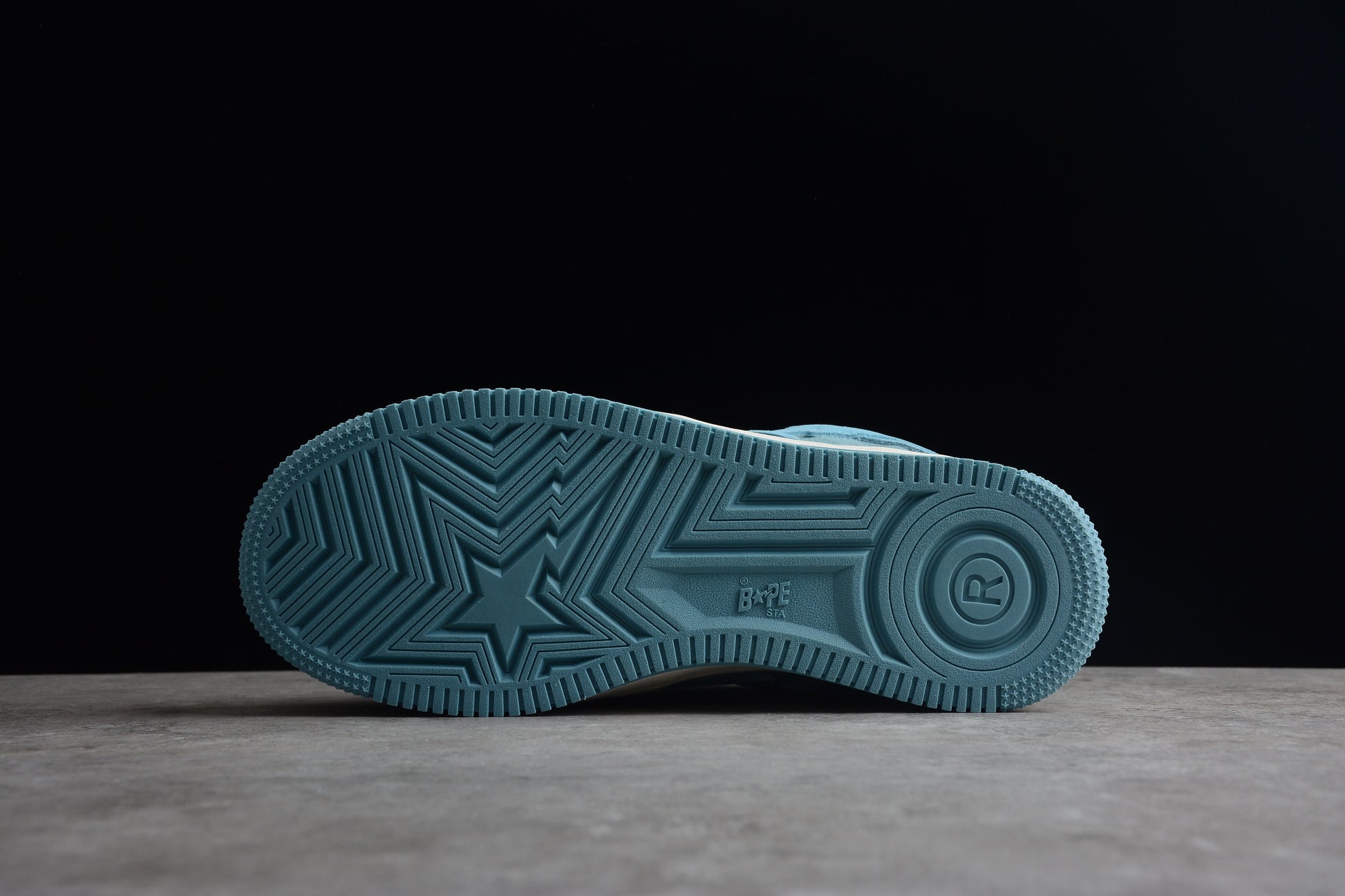 BAPE STA Low-Top Blue Suede Sneakers - Phantom Kicks