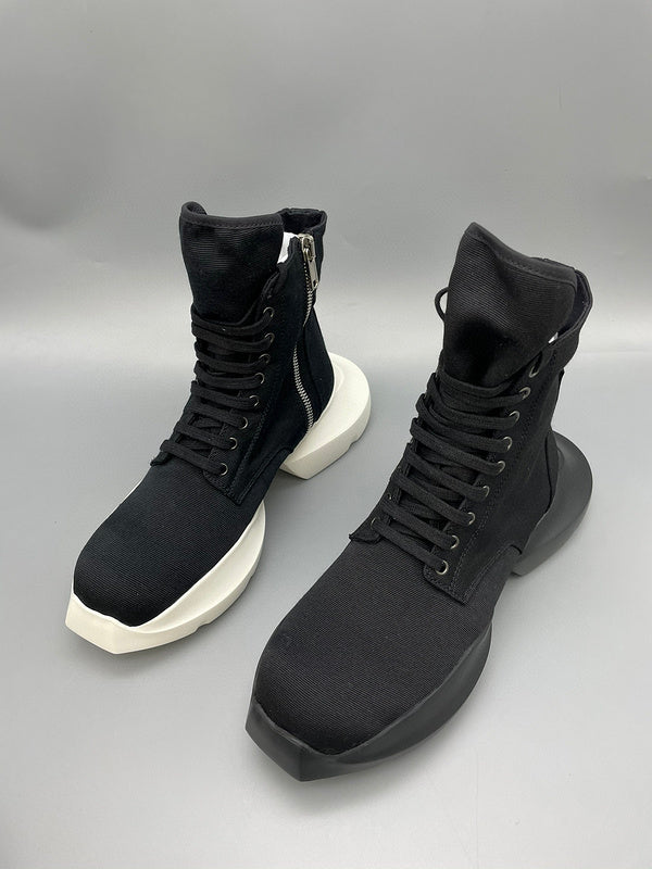 Rick Owens Black High-Top Platform Boots - Phantom Kicks