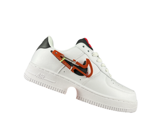 NIKE AIR FORCE 1 Low "White/Black/Red Hiking Buckle" - Phantom Kicks