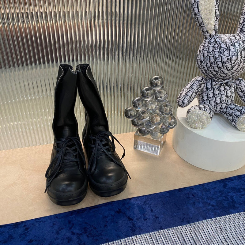 High-Top Leather Lace-Up Boots - Phantom Kicks