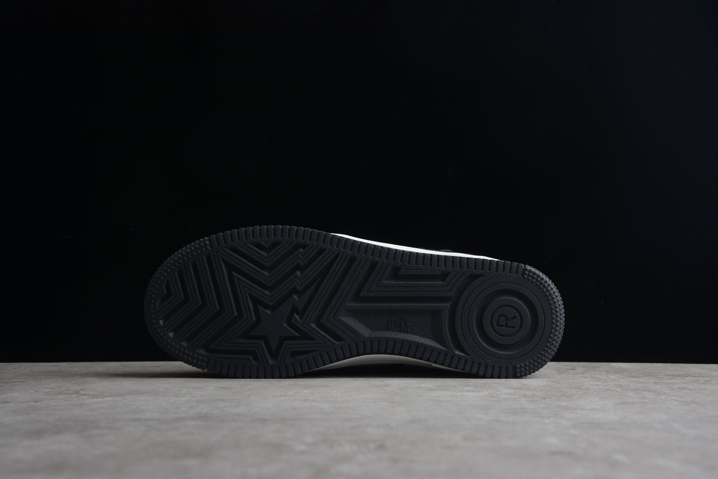 BAPE STA Low-Top Sneakers in Black and White - Phantom Kicks