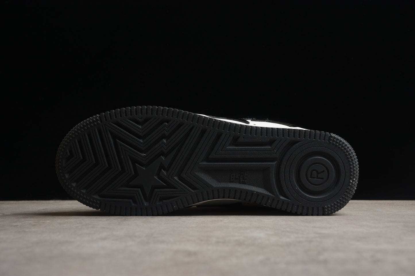 BAPE STA Low-Top Sneakers in Black and White - Phantom Kicks