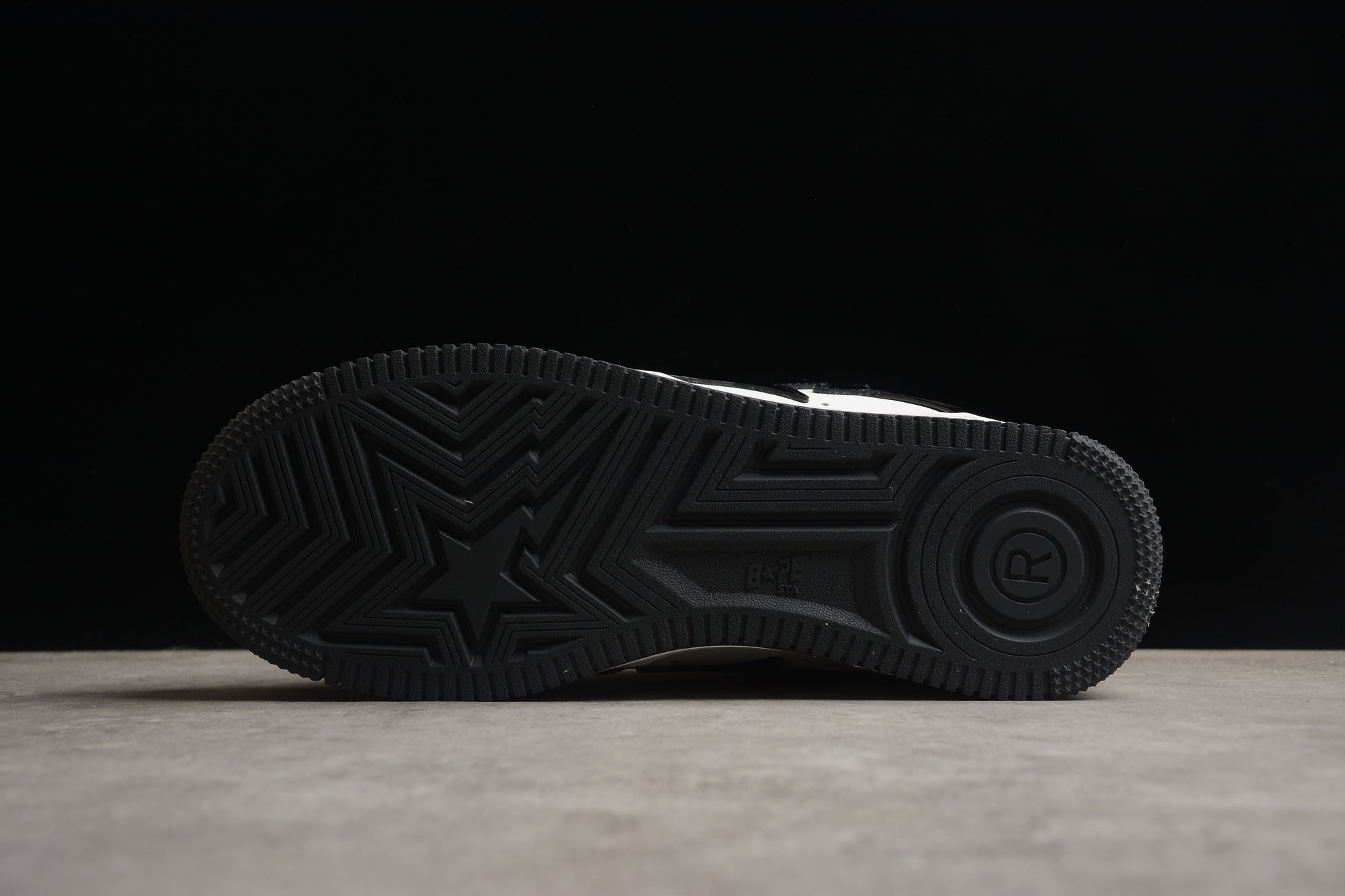 BAPE STA Low-Top Sneakers in Black and White - Phantom Kicks