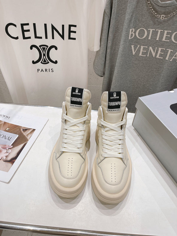 Rick Owens Cream High-Top Sneakers - Phantom Kicks