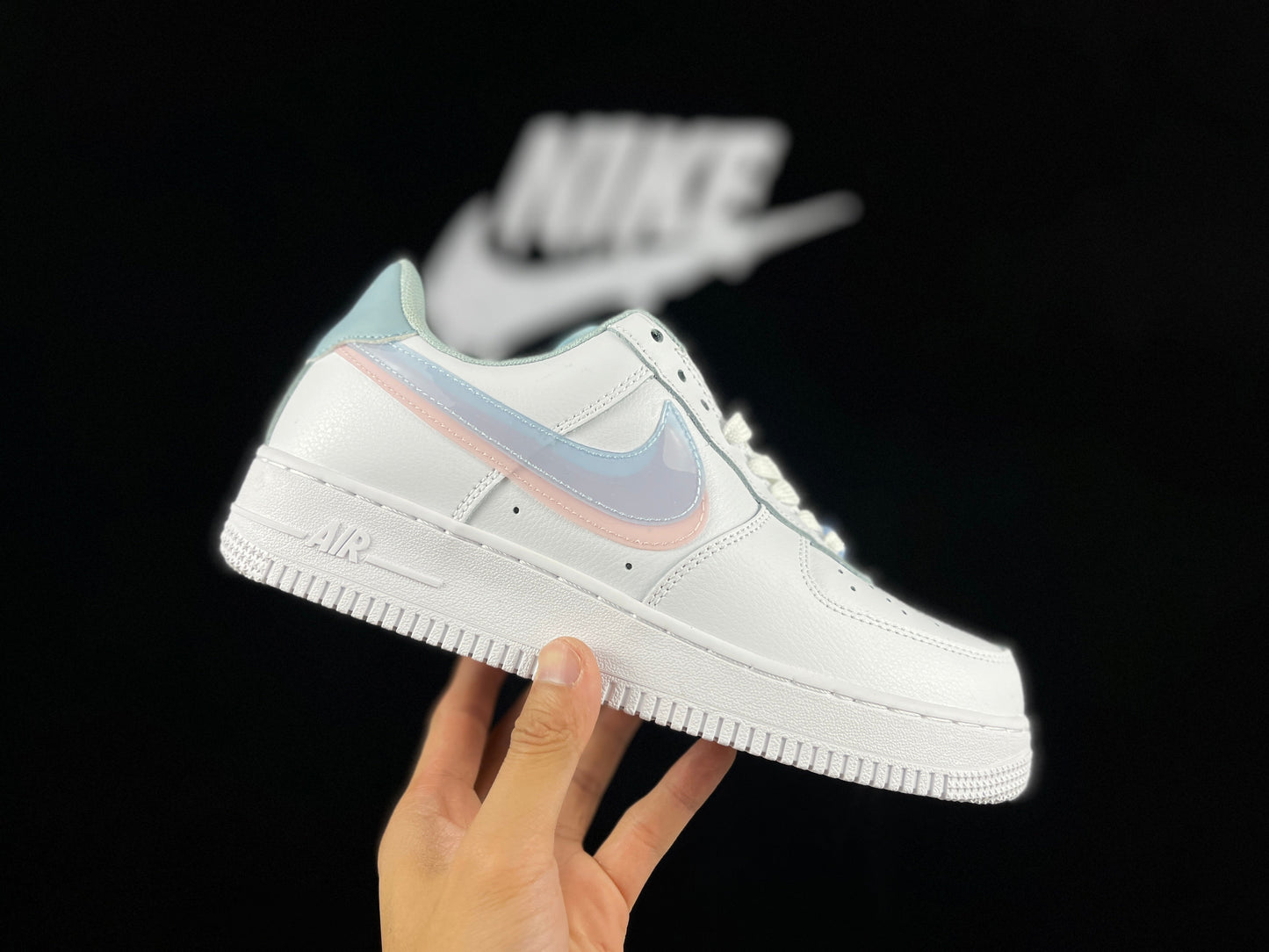 NIKE AIR FORCE 1 "Double Swoosh Peach Pink" - Phantom Kicks