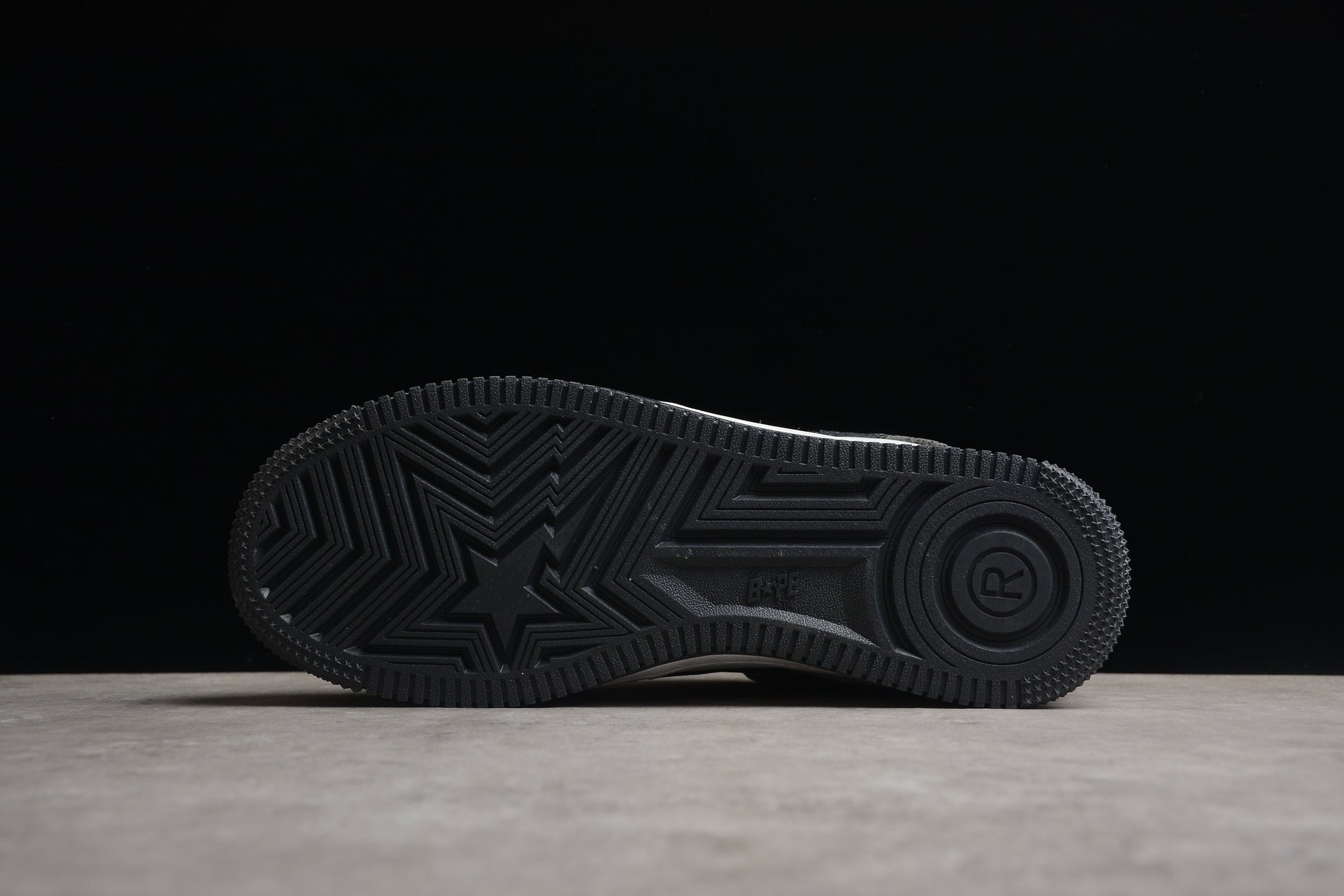 BAPE STA Low-Top Sneakers with Black Snakeskin Pattern - Phantom Kicks