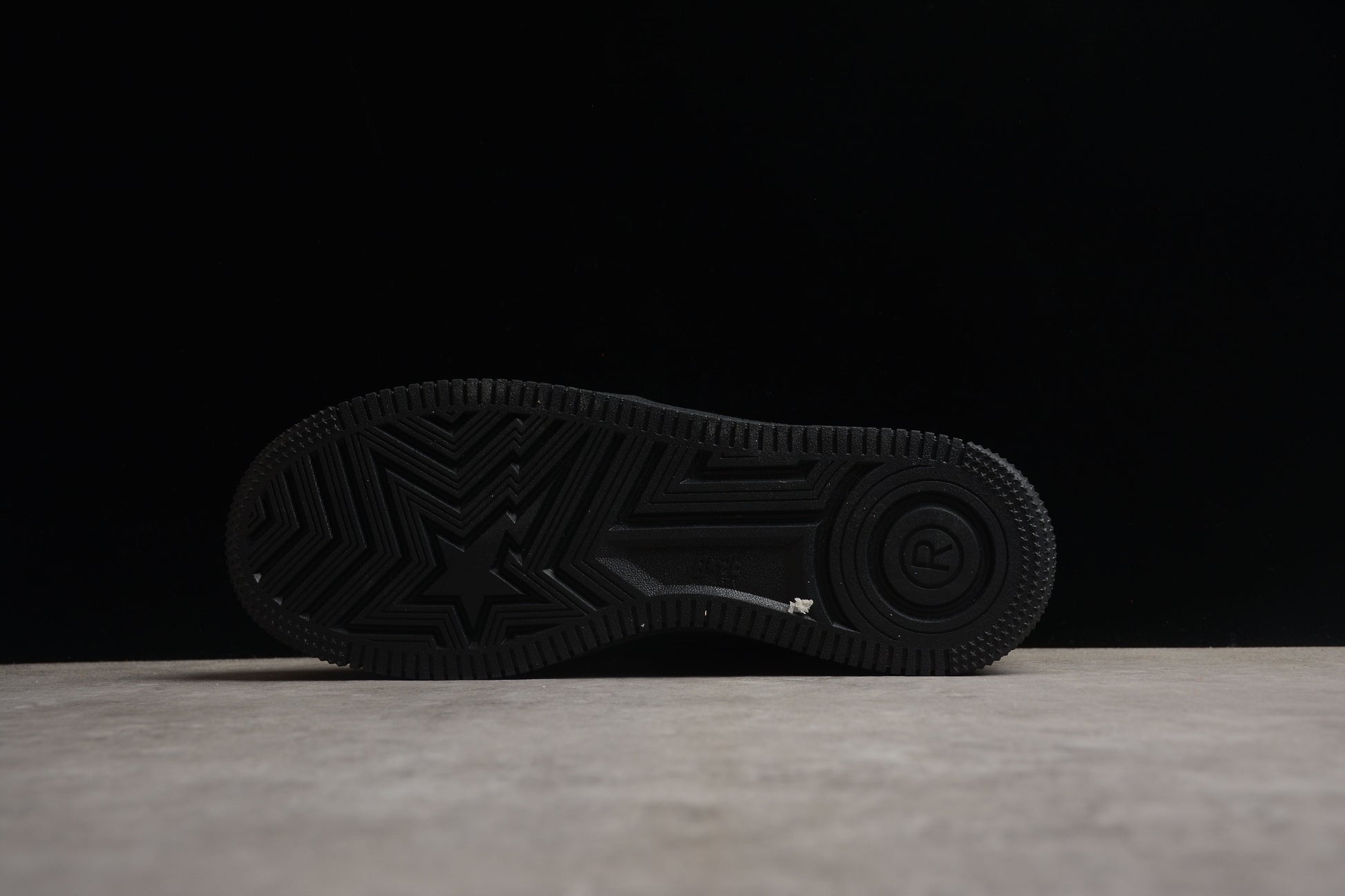 BAPE STA Low-Top Black Croc-Embossed Sneakers - Phantom Kicks