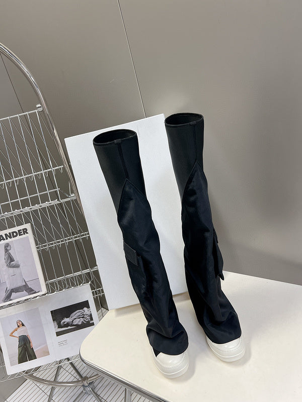 Rick Owens Black Over-the-Knee Boots - Phantom Kicks