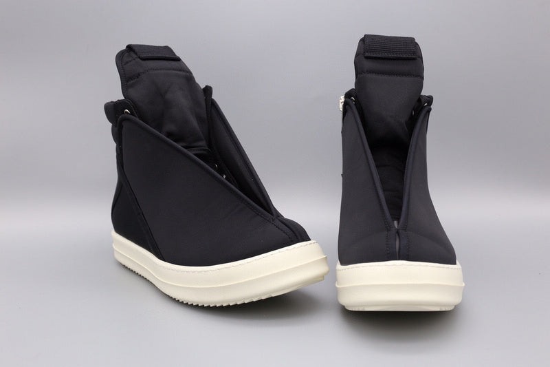 Rick Owens Black Wrap-Around High-Top Sneakers - Phantom Kicks