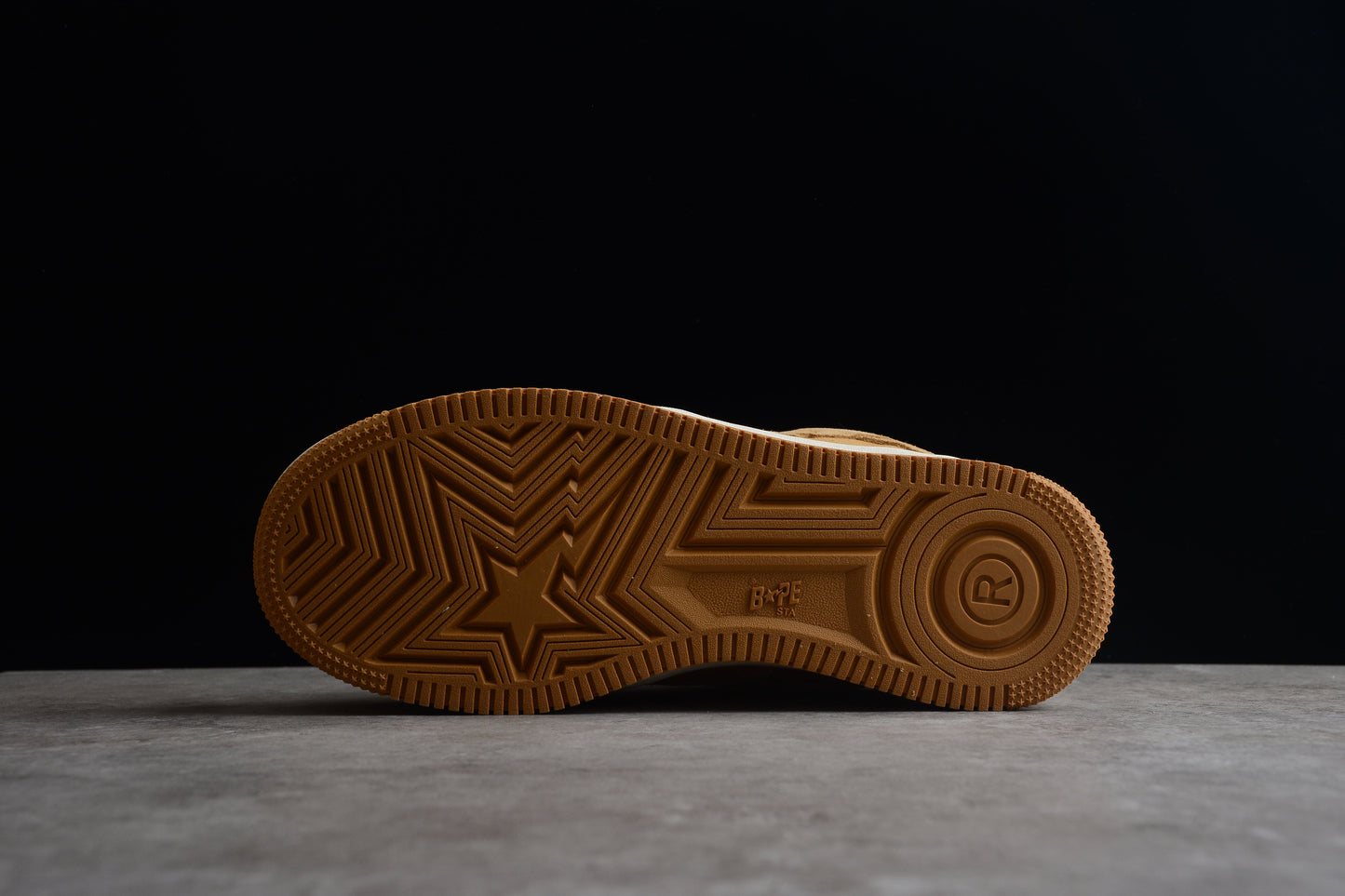 BAPE STA Low-Top Tan Suede Sneakers - Phantom Kicks