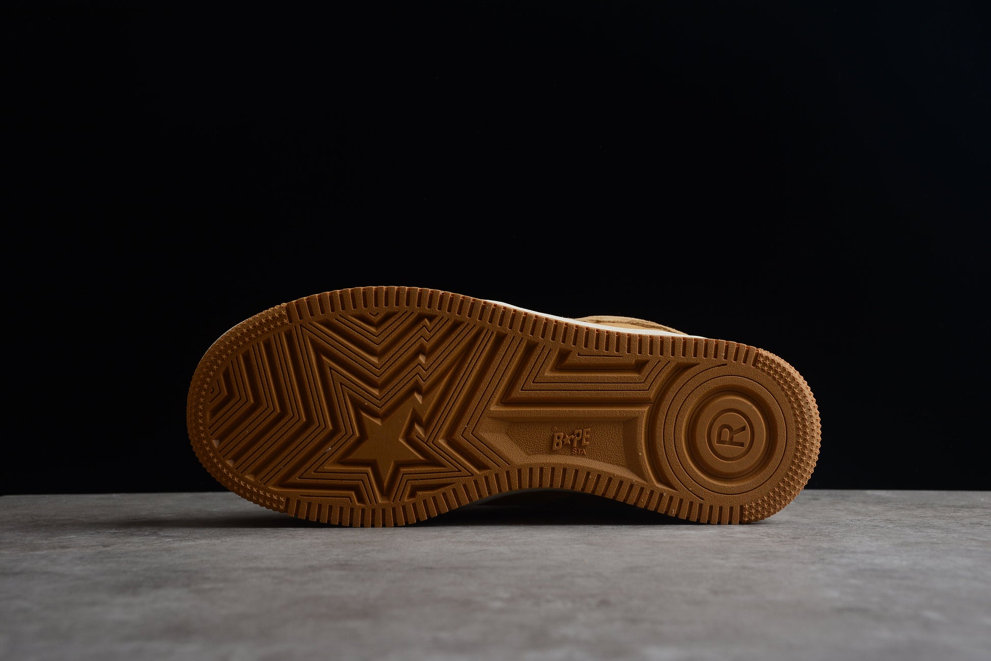 BAPE STA Low-Top Tan Suede Sneakers - Phantom Kicks