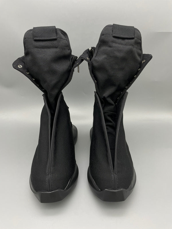 Rick Owens Black High-Top Canvas Boots - Phantom Kicks