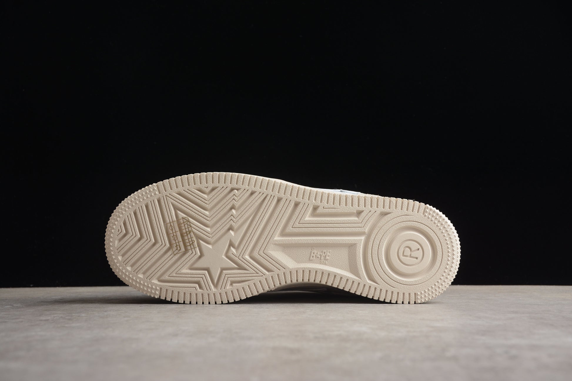 BAPE STA Low-Top Sneakers in White and Cream - Phantom Kicks