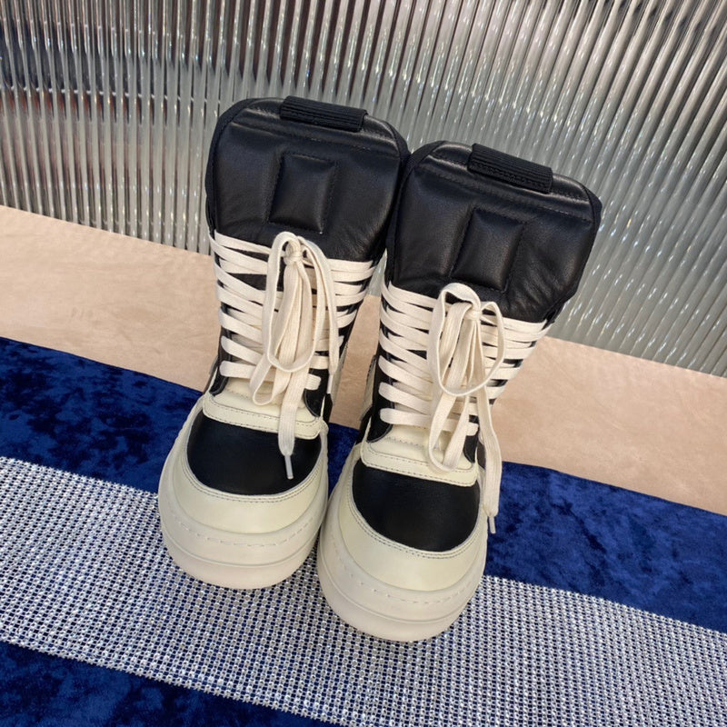 Rick Owens Geobasket Sneakers - Black and White - Phantom Kicks