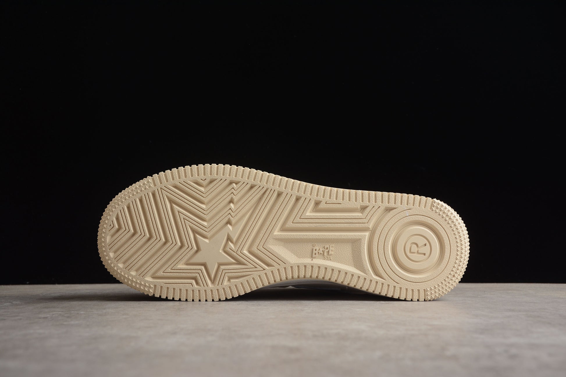 BAPE STA Low-Top Sneakers in Cream and Blue - Phantom Kicks