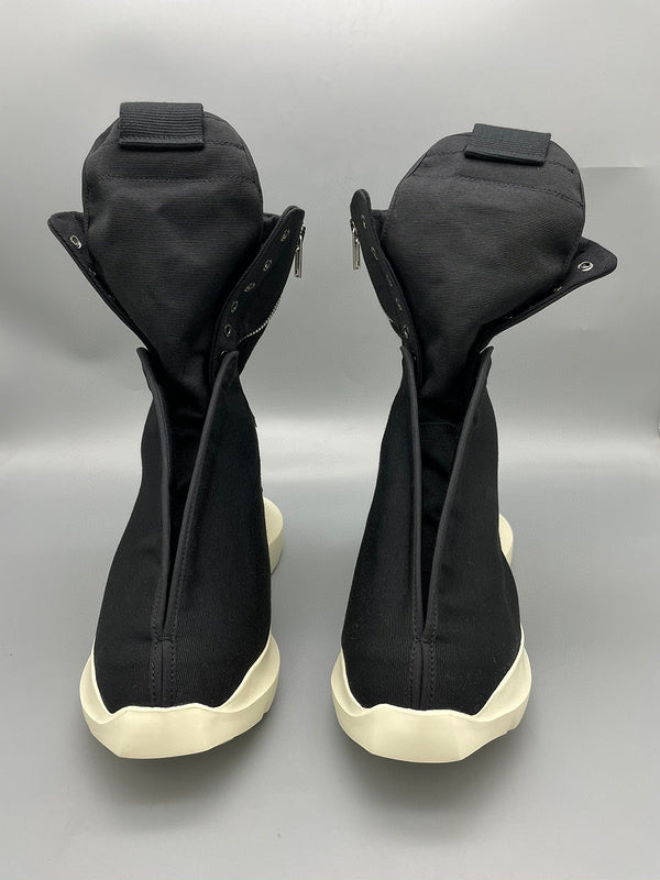 Rick Owens Black High-Top Canvas Boots - Phantom Kicks