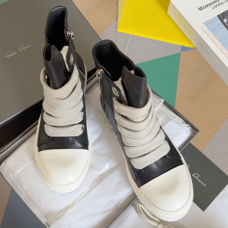 Rick Owens Black High-Top Sneakers - Phantom Kicks