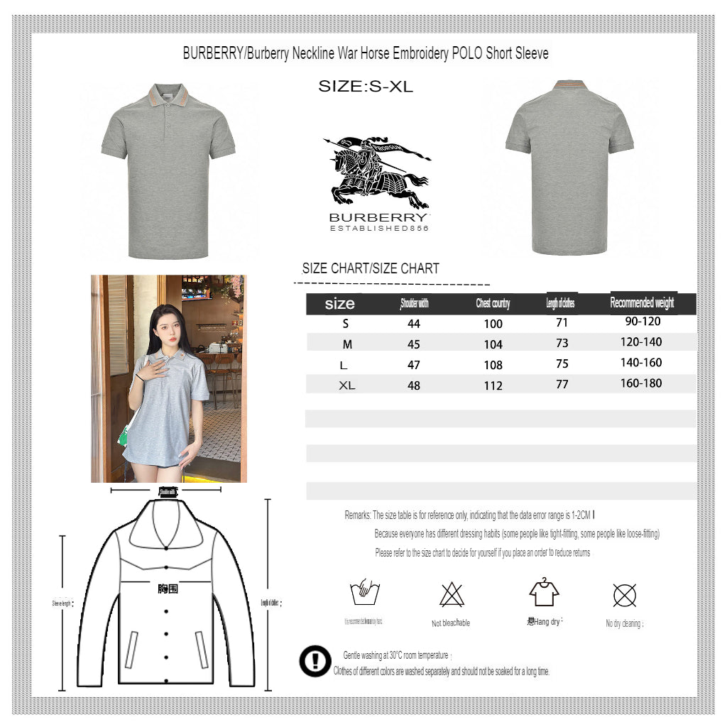 Burberry Striped Collar Polo Shirt in Grey - Phantom Kicks