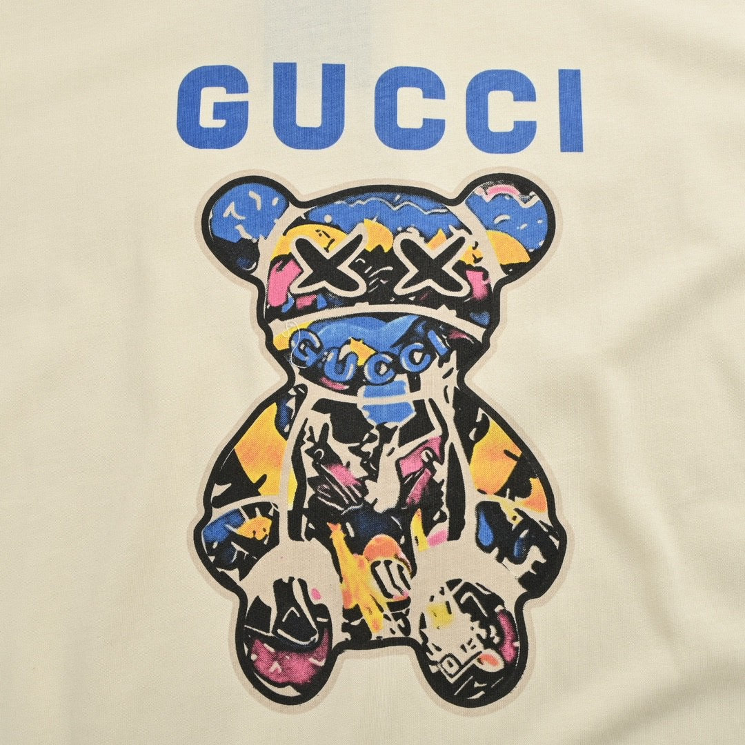 Gucci Cream T-Shirt with Bear Graphic - Phantom Kicks